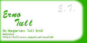 erno tull business card